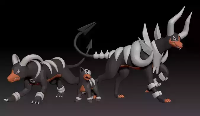 Pokemon Houndour Houndoom MegaEvolution
