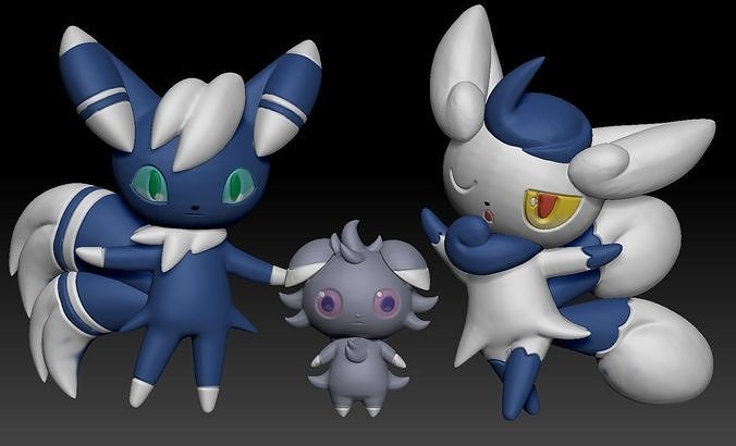 Pokemon Espurr Meowstic 3D print model