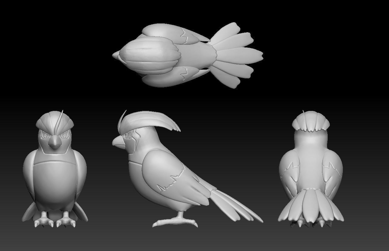 Pokemon Pidgey Pidgeotto Pidgeot 3D print model_2