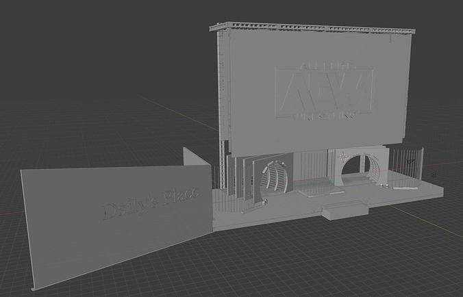 AEW All Elite Wrestling Dailys Place Titantron Arena 3D print model