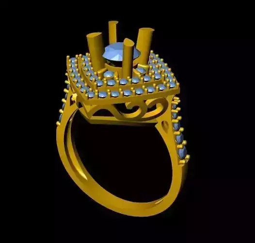 DiamondRing gold ring with stones