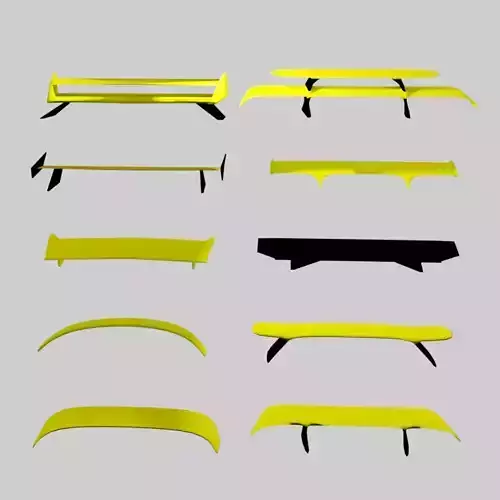 Low-Poly  3 Model Car Spoilers