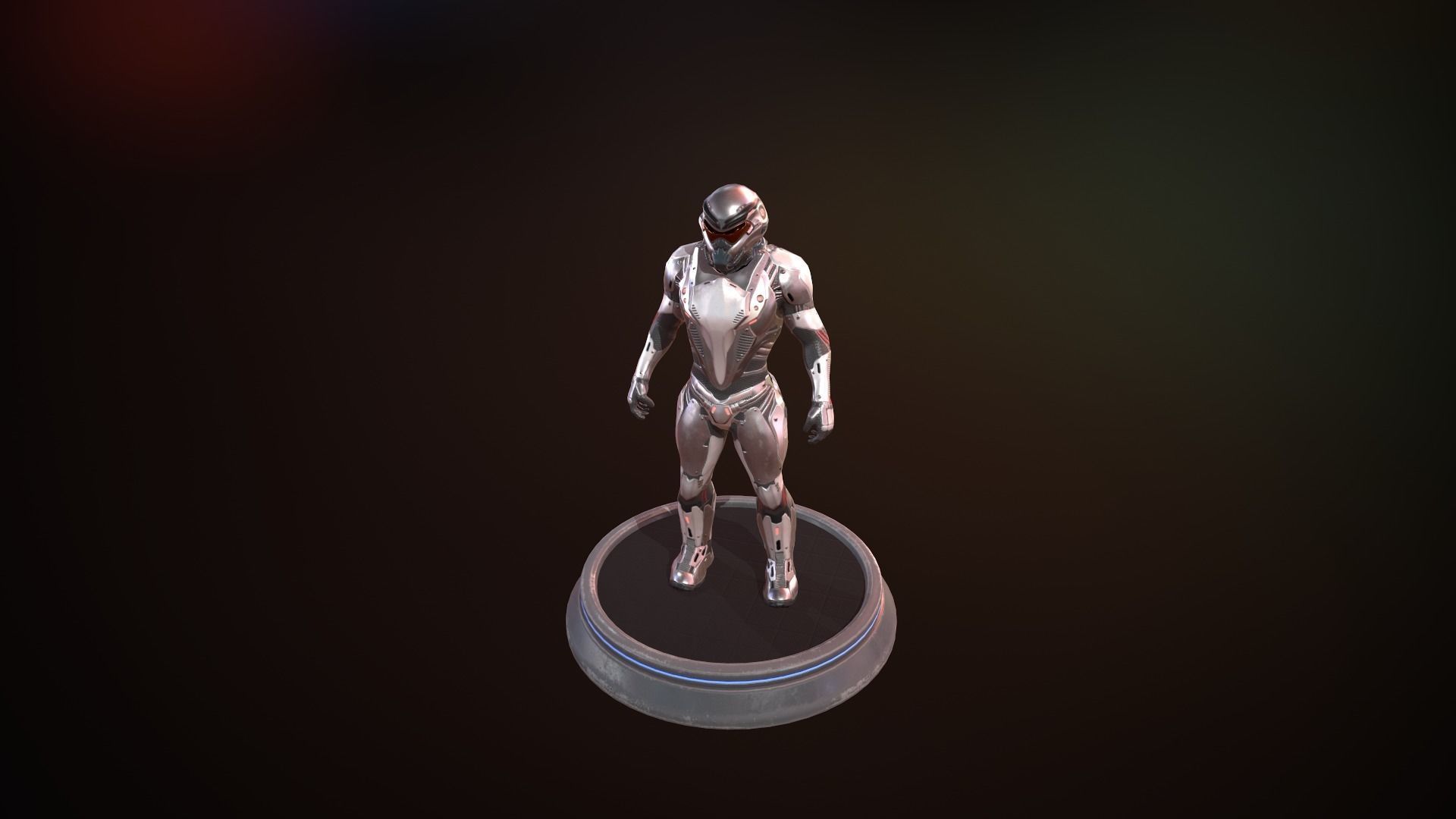 Heavy space trooper Low-poly 3D model_27