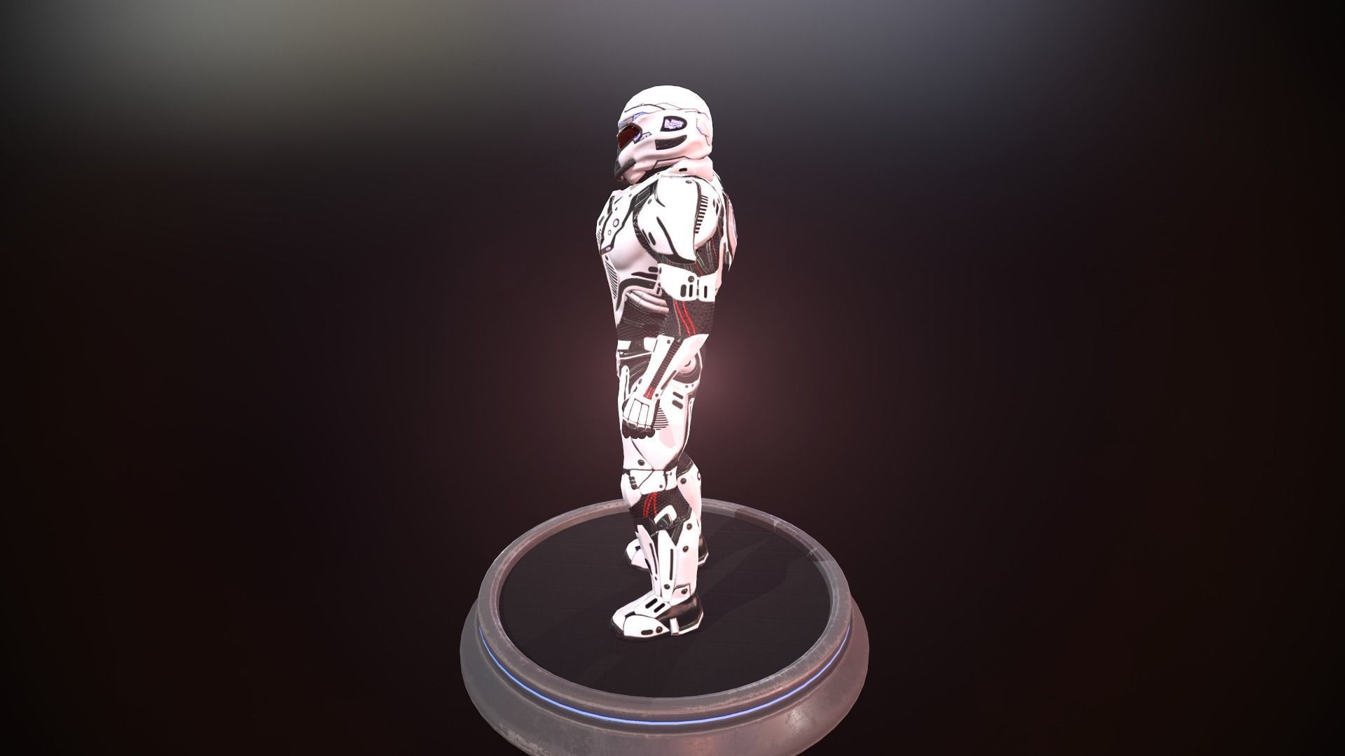 Heavy space trooper Low-poly 3D model_33