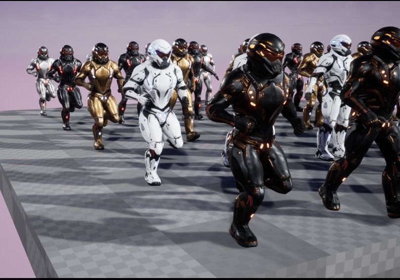 Heavy space trooper Low-poly 3D model_15