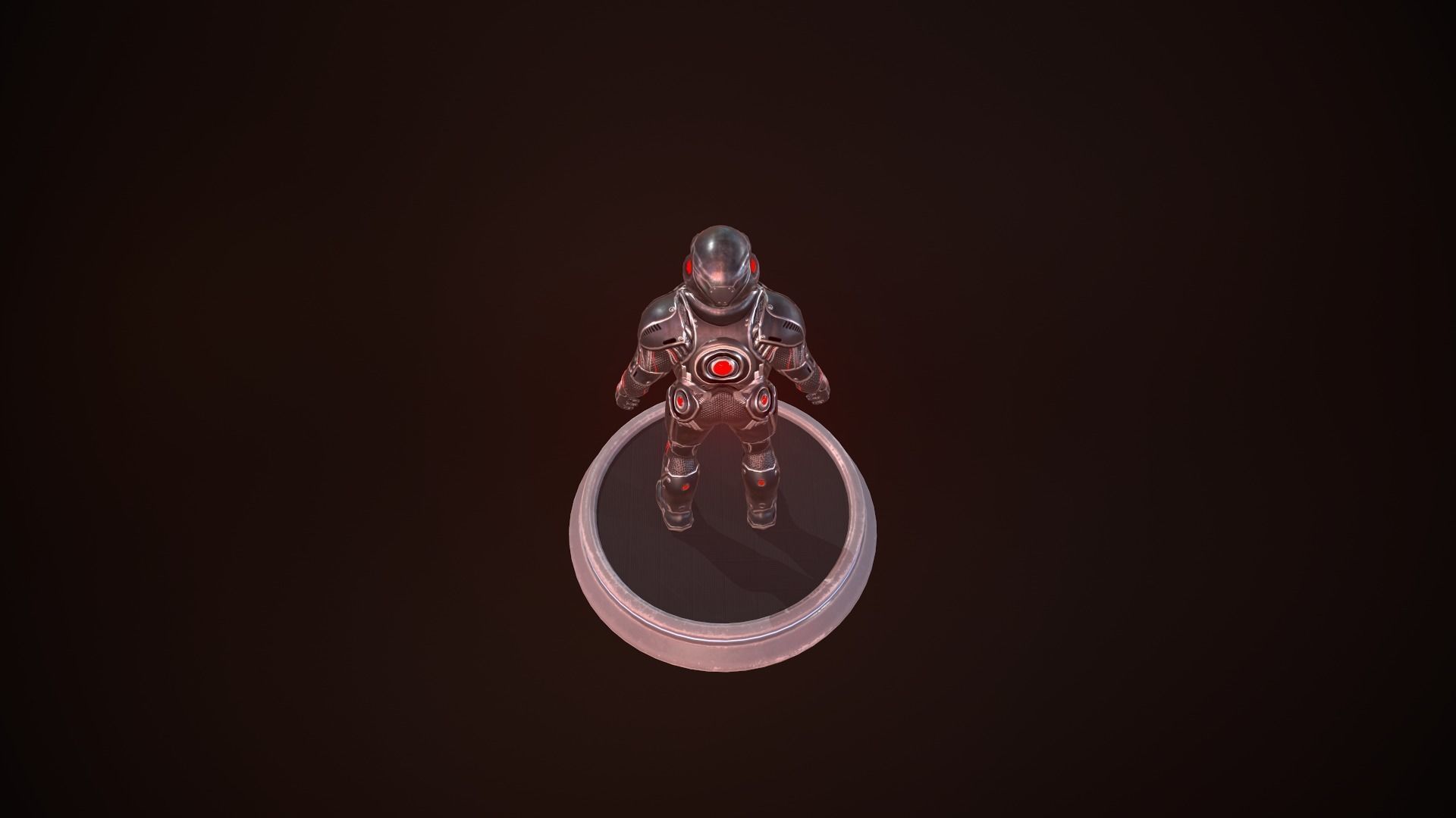 Heavy space trooper Low-poly 3D model_30