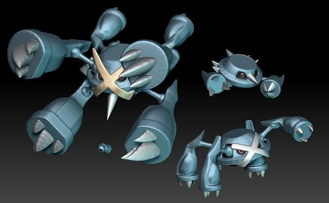 Pokemon Beldum Metang Metagross Mega Evolution 3D print model