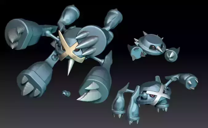 Pokemon Beldum Metang Metagross Mega Evolution