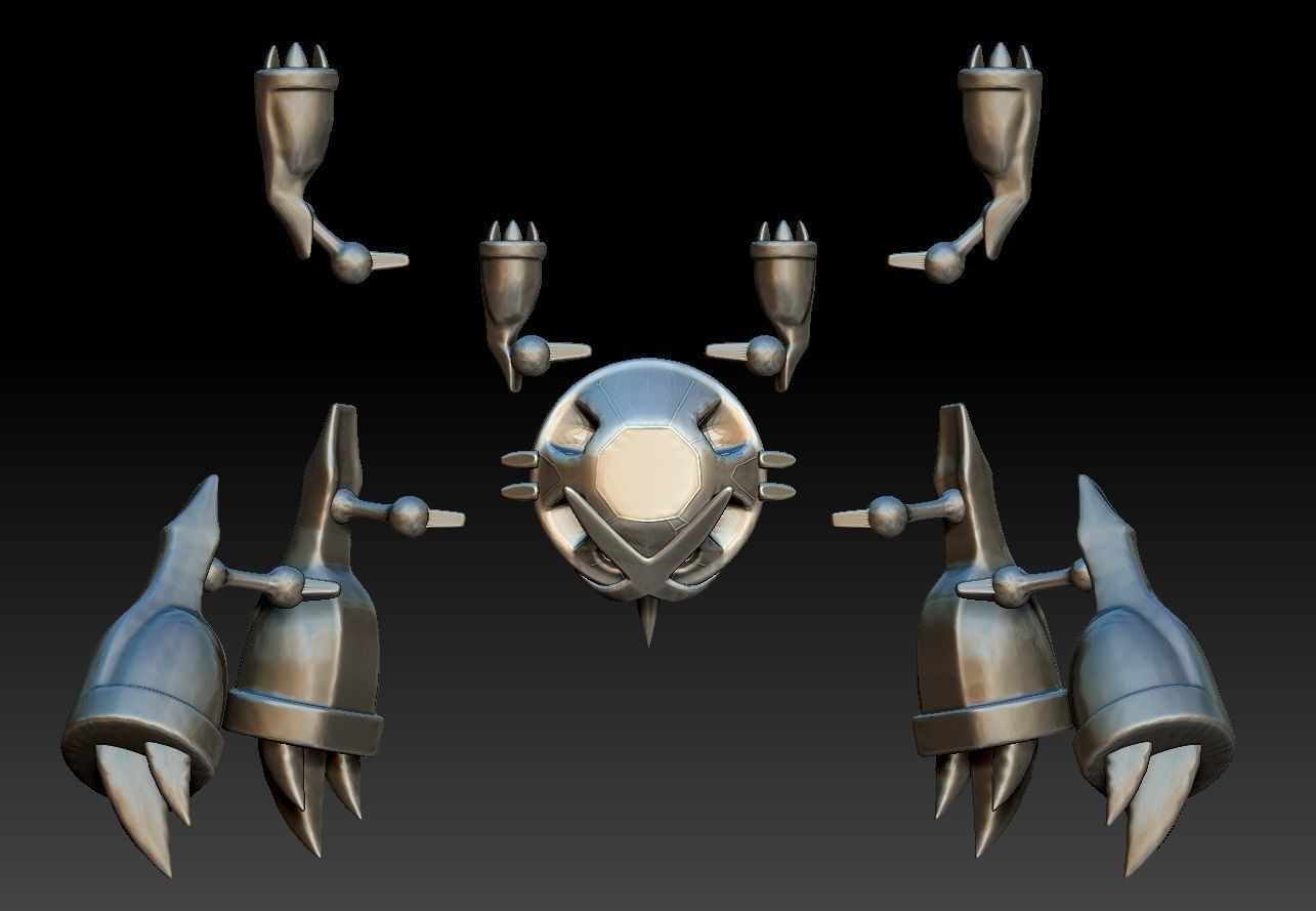 Pokemon Beldum Metang Metagross Mega Evolution 3D print model_6