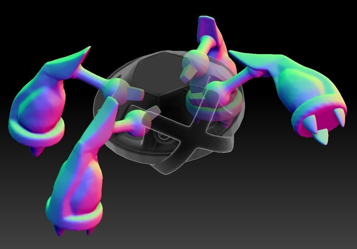 Pokemon Beldum Metang Metagross Mega Evolution 3D print model_5