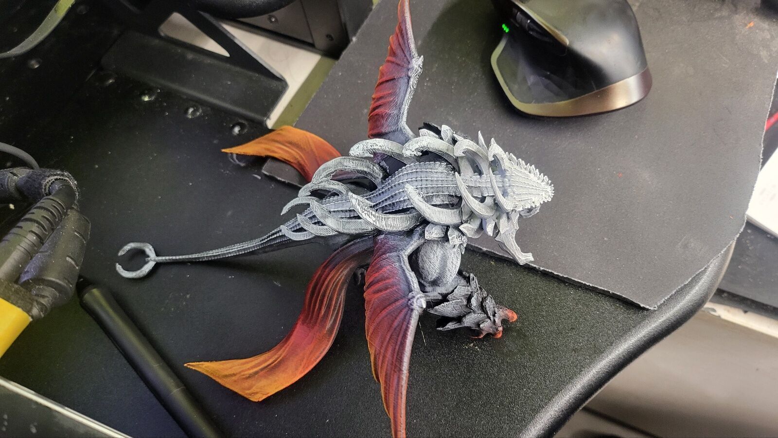 Infernal Flame Dragon 3D Printable Fantasy Miniature STL 3D print model_3