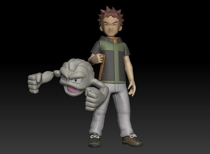 Pokemon Kanto Gym Leader Brock 3D print model