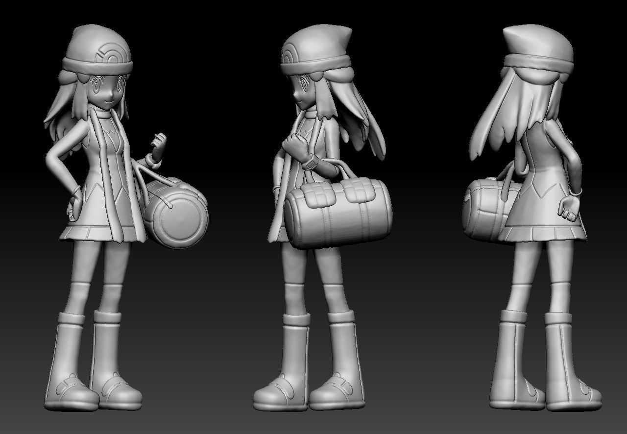 Pokemon Trainer Dawn 3D print model_2