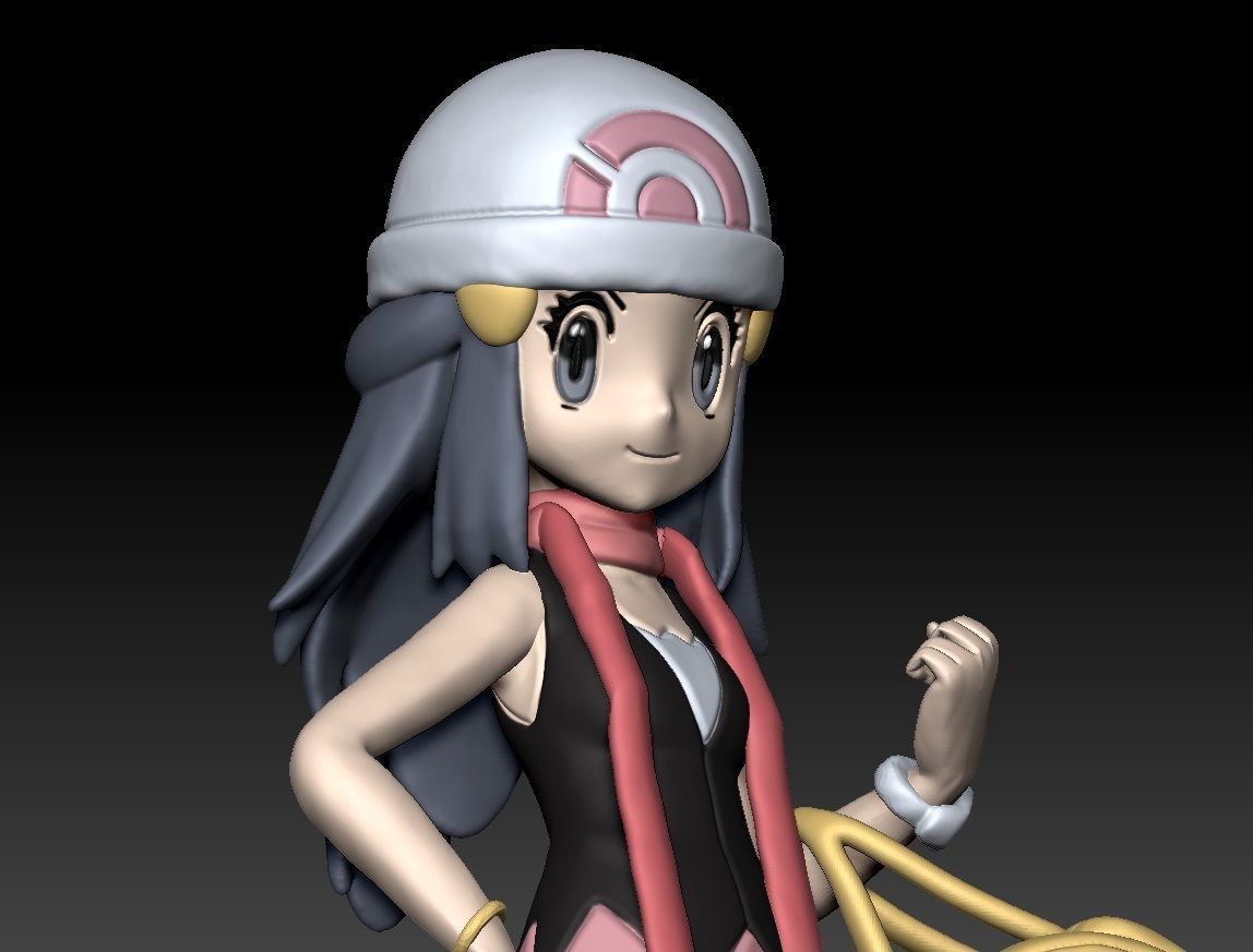 Pokemon Trainer Dawn 3D print model_1