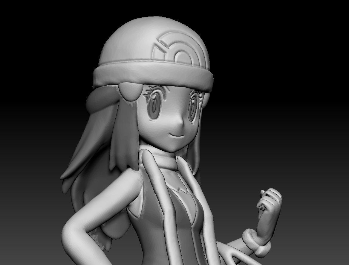 Pokemon Trainer Dawn 3D print model_5