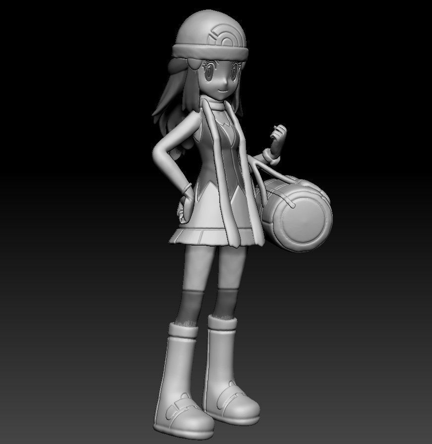 Pokemon Trainer Dawn 3D print model_4