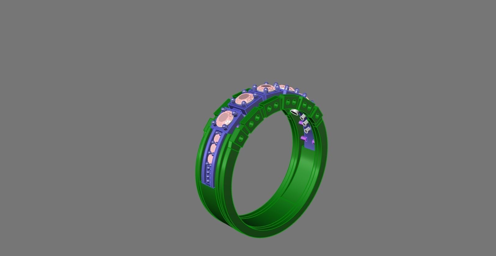 ring gems for women  3D model_3