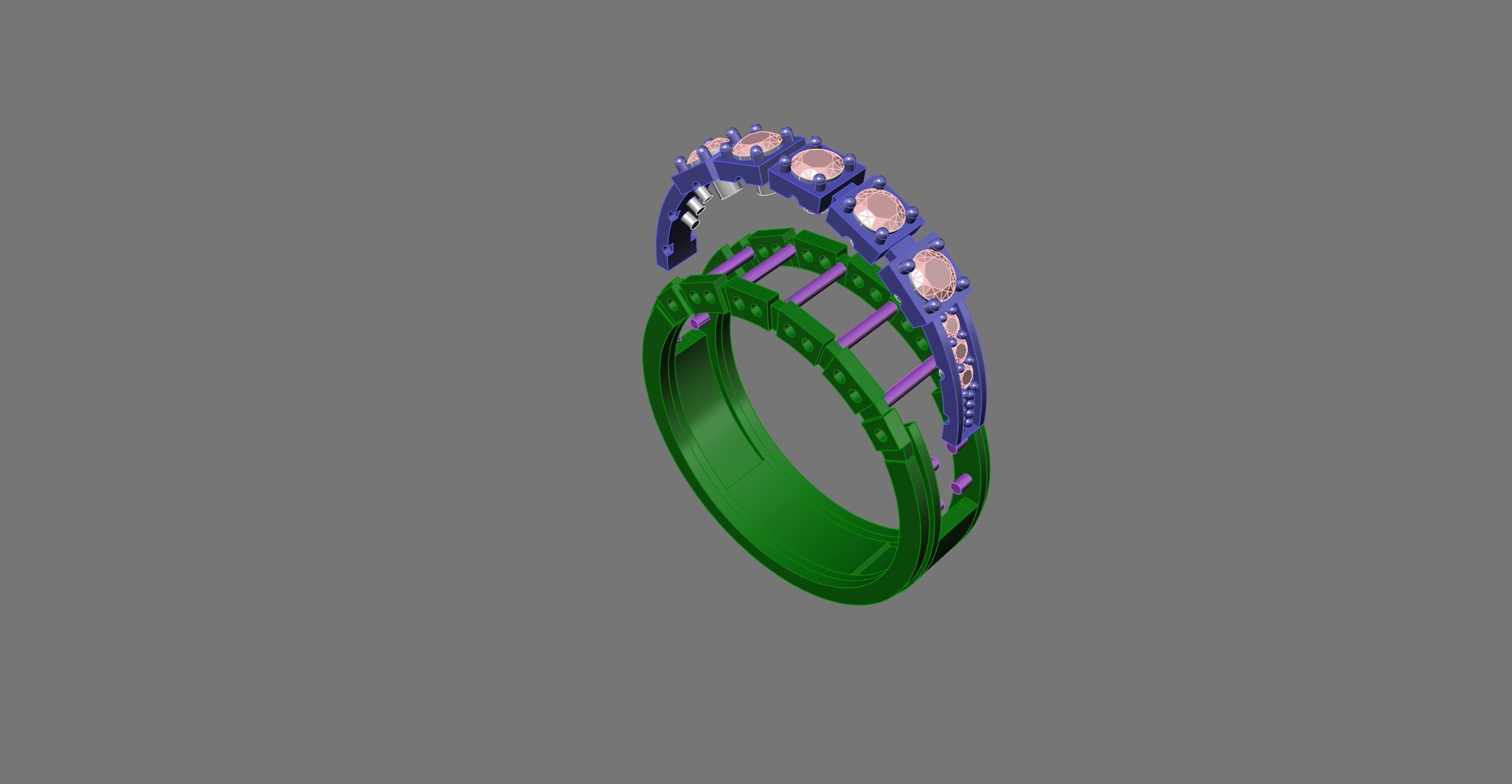ring gems for women  3D model_5