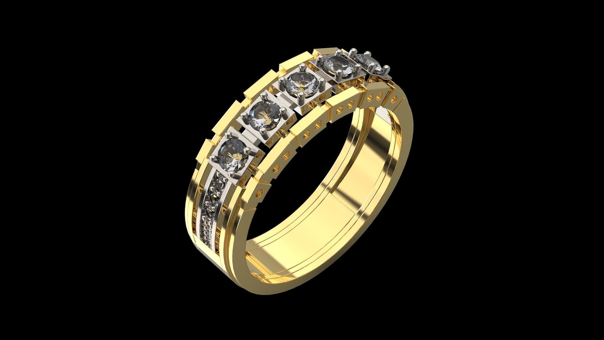 ring gems for women  3D model_6