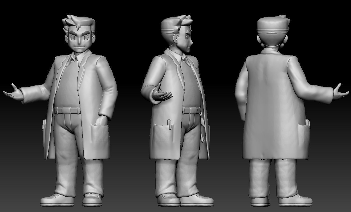 Pokemon Professor Oak 3D print model_4