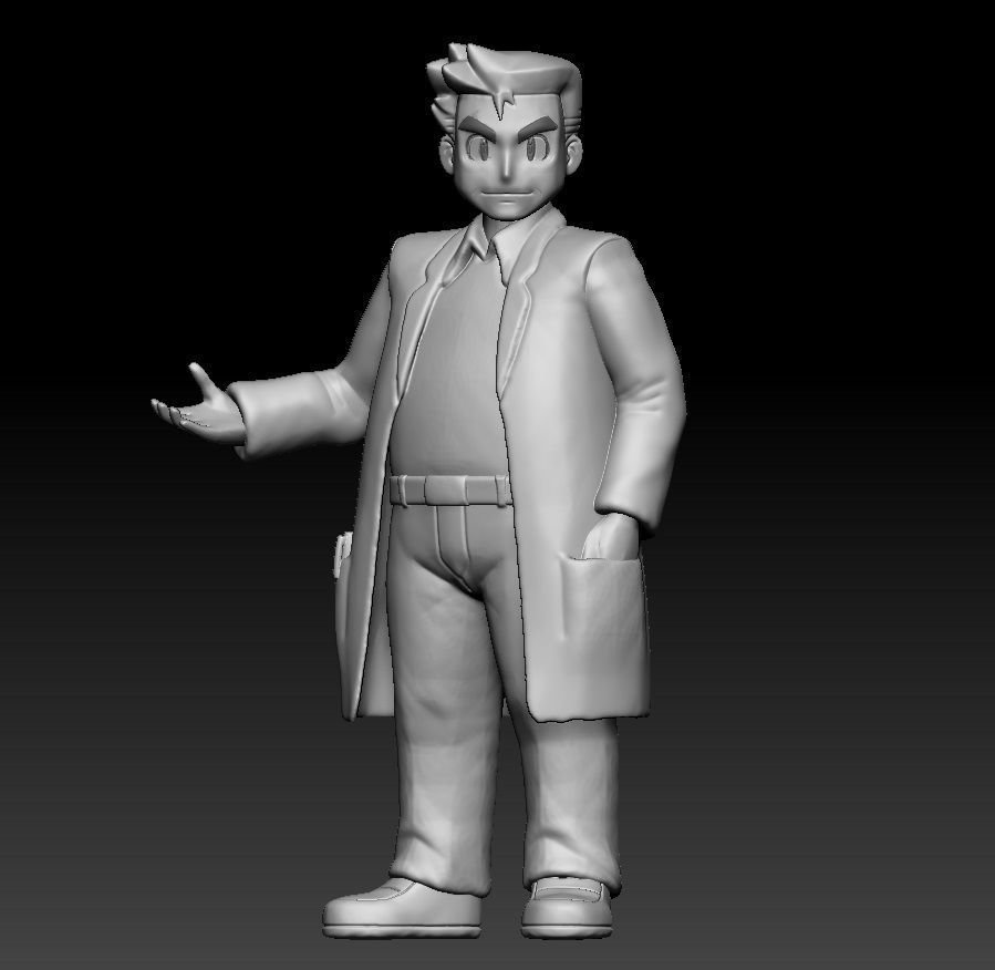 Pokemon Professor Oak 3D print model_2