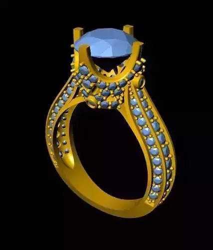 DiamondRing 18K WhiteGold Outstanding Brilliance Diamond 