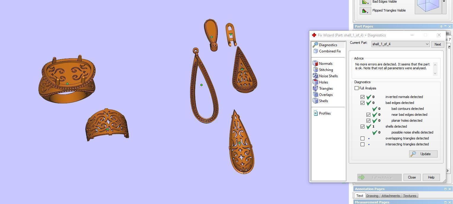 Ring and Earrings  3D print model_8