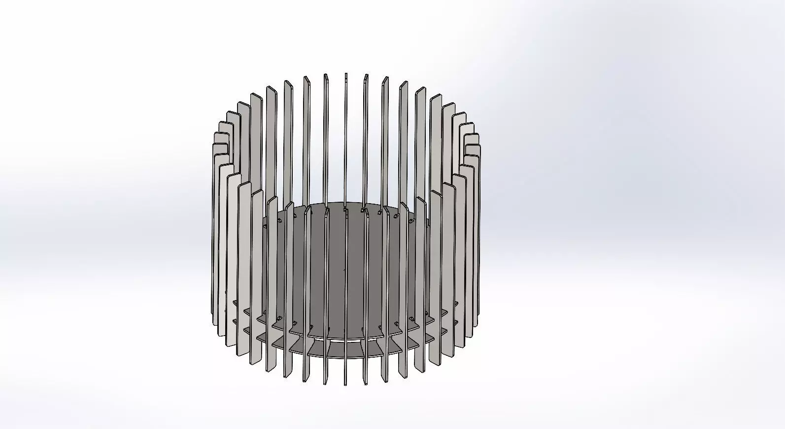 Cage Fire pit Design Dxf for laser cutting and Step format 3d 3D print model_0