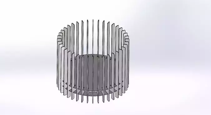 Cage Fire pit Design Dxf for laser cutting and Step format 3d 3D print model