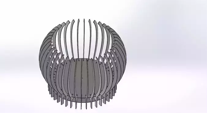 Portable Cage Fire pit Design Dxf Step  3D print model