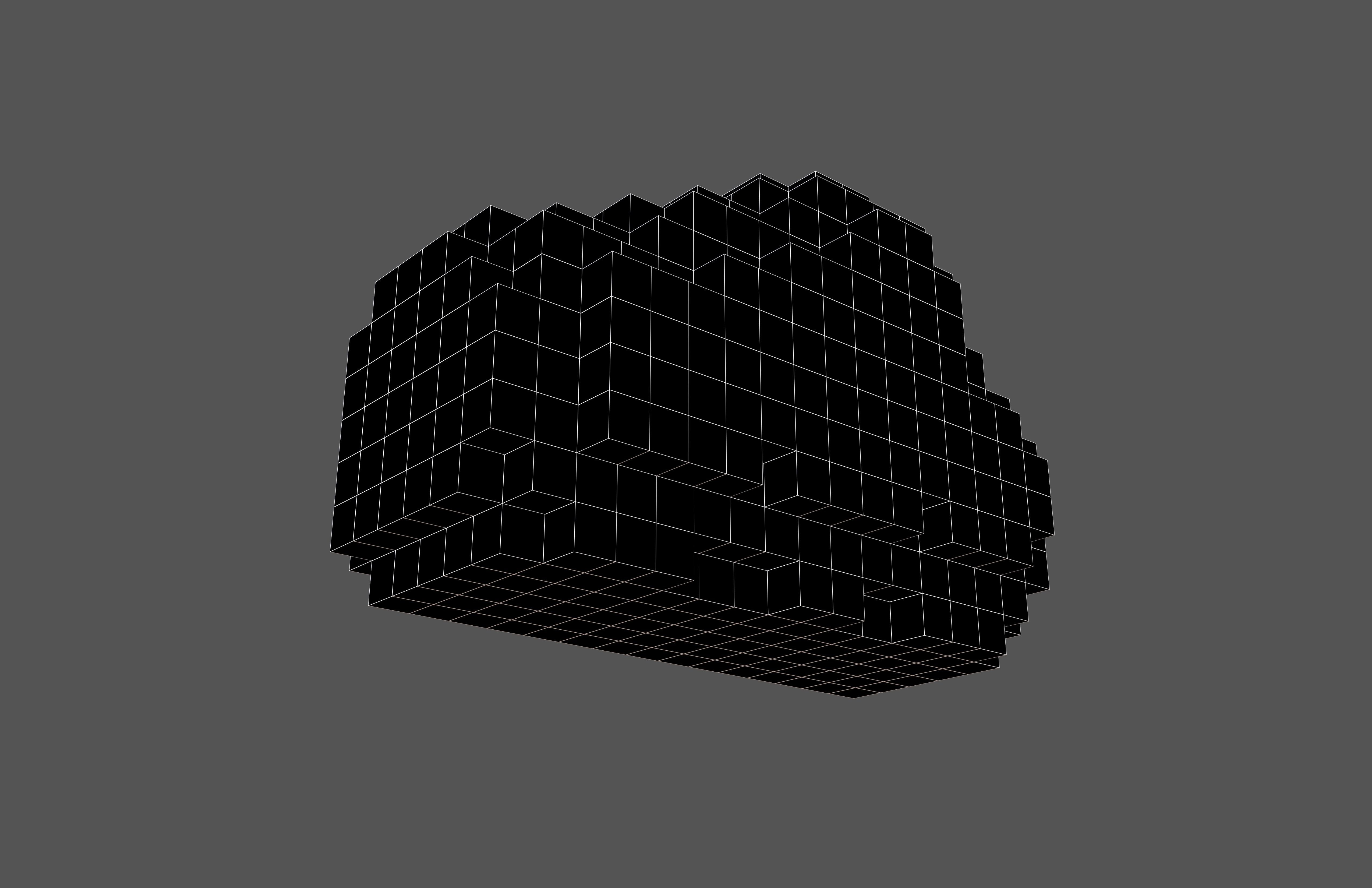 Voxel Style Cloud v1 001 Low-poly 3D model_7