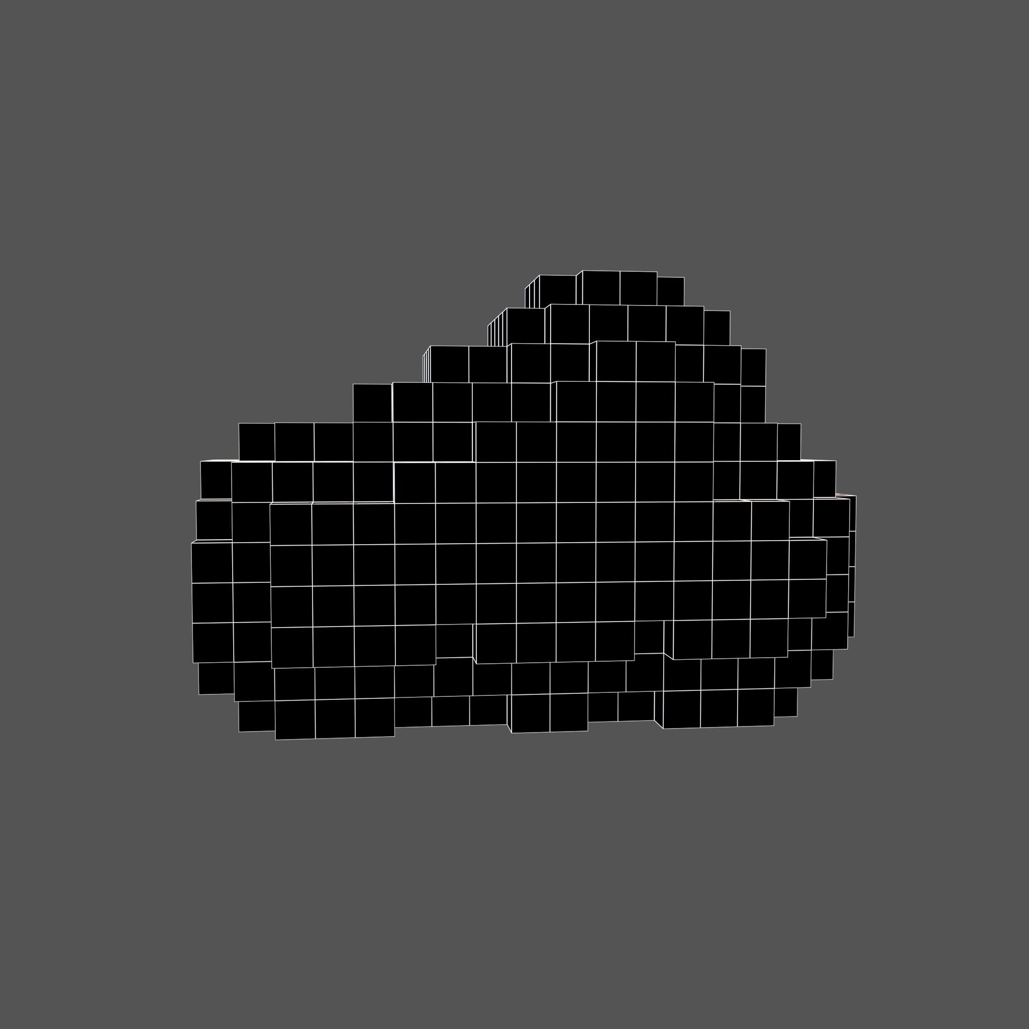 Voxel Style Cloud v1 005 Low-poly 3D model_5