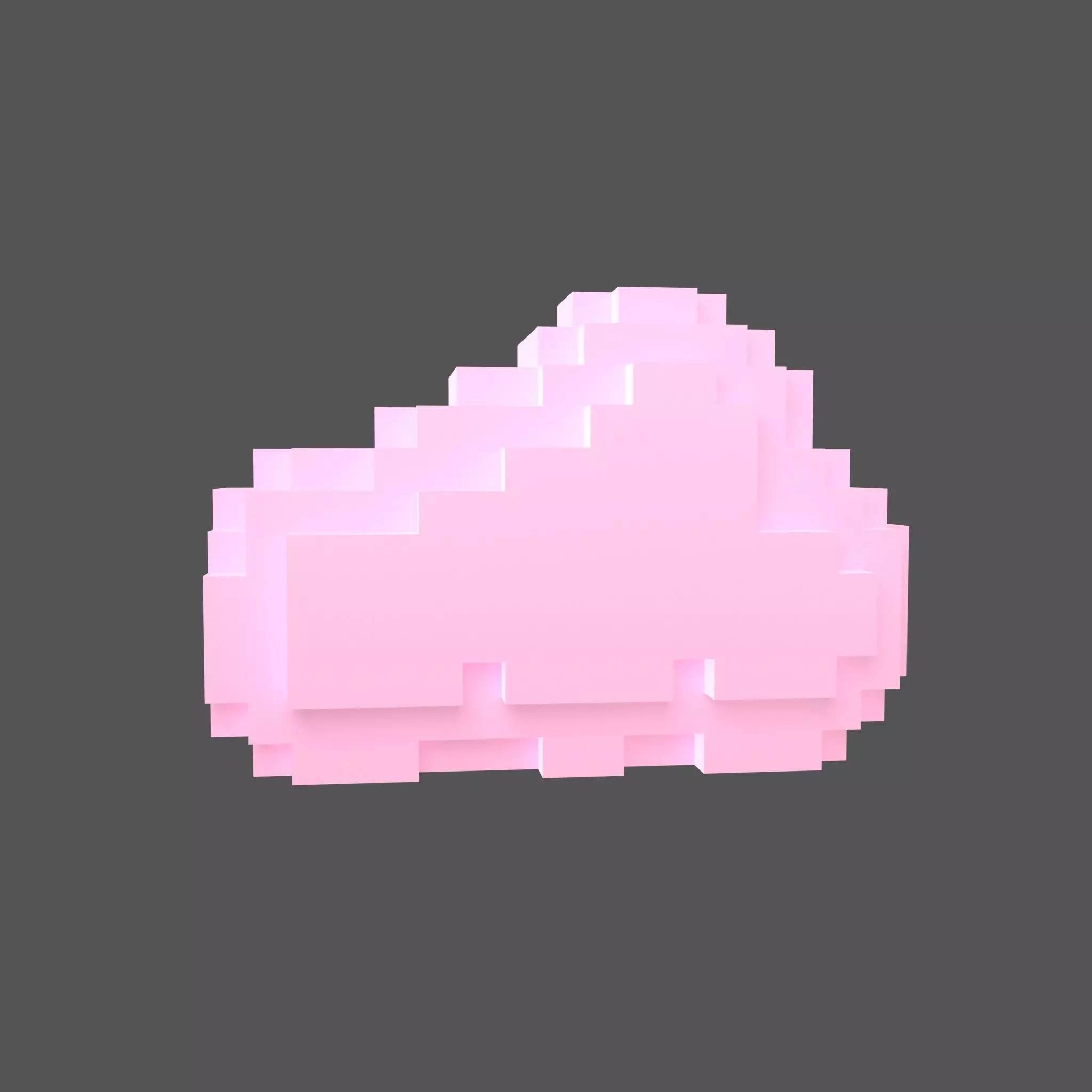 Voxel Style Cloud v1 005 Low-poly 3D model_0