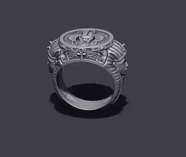 egyptian pharaoh ring 3D print model