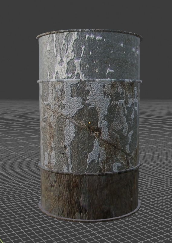 Oil Barrel Low-poly 3D model_1