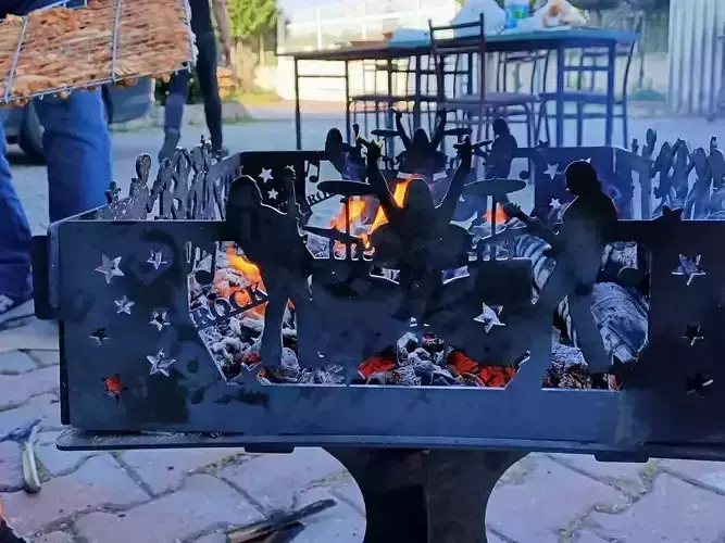 Fire pit  Music dance Dxf for Cnc Laser cutting Step format 3d 3D print model