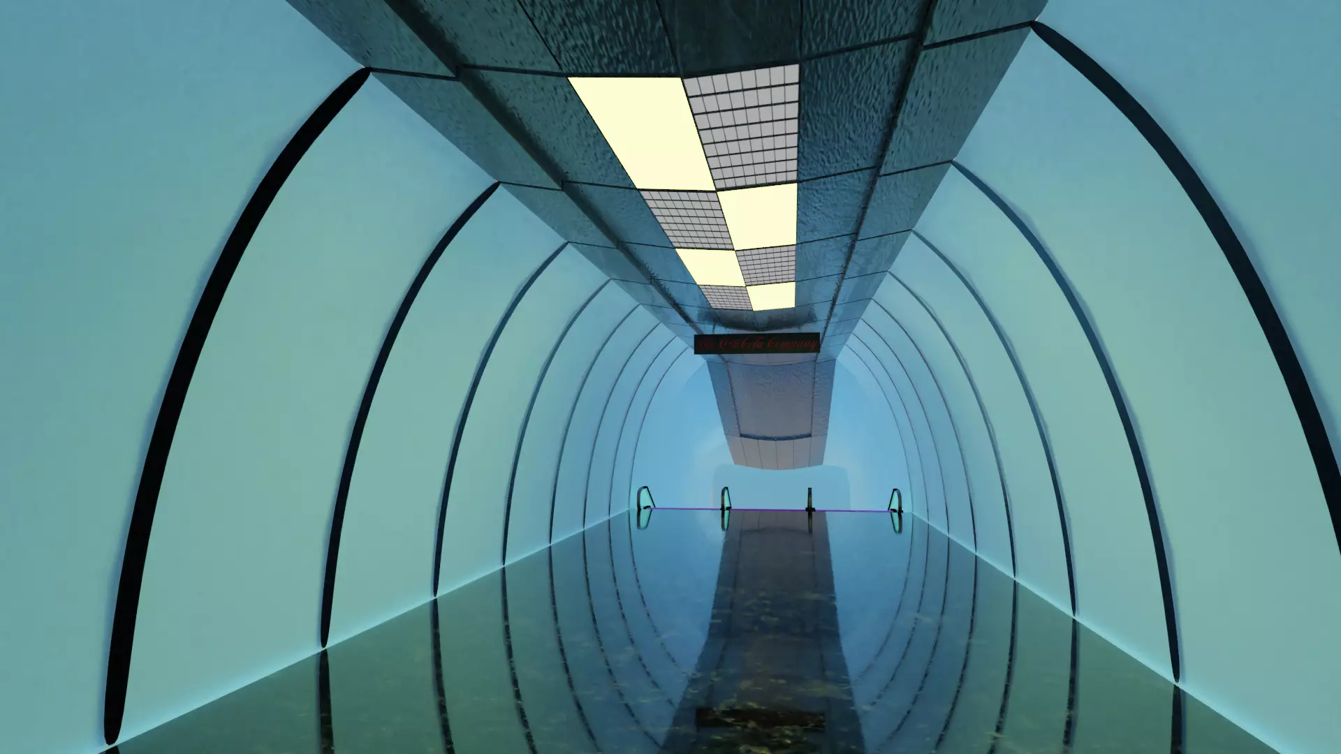 underground corridor 3D model_0