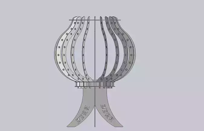 Modular Fire pit Design Dxf for Cnc Laser  and Step format 3d 3D print model
