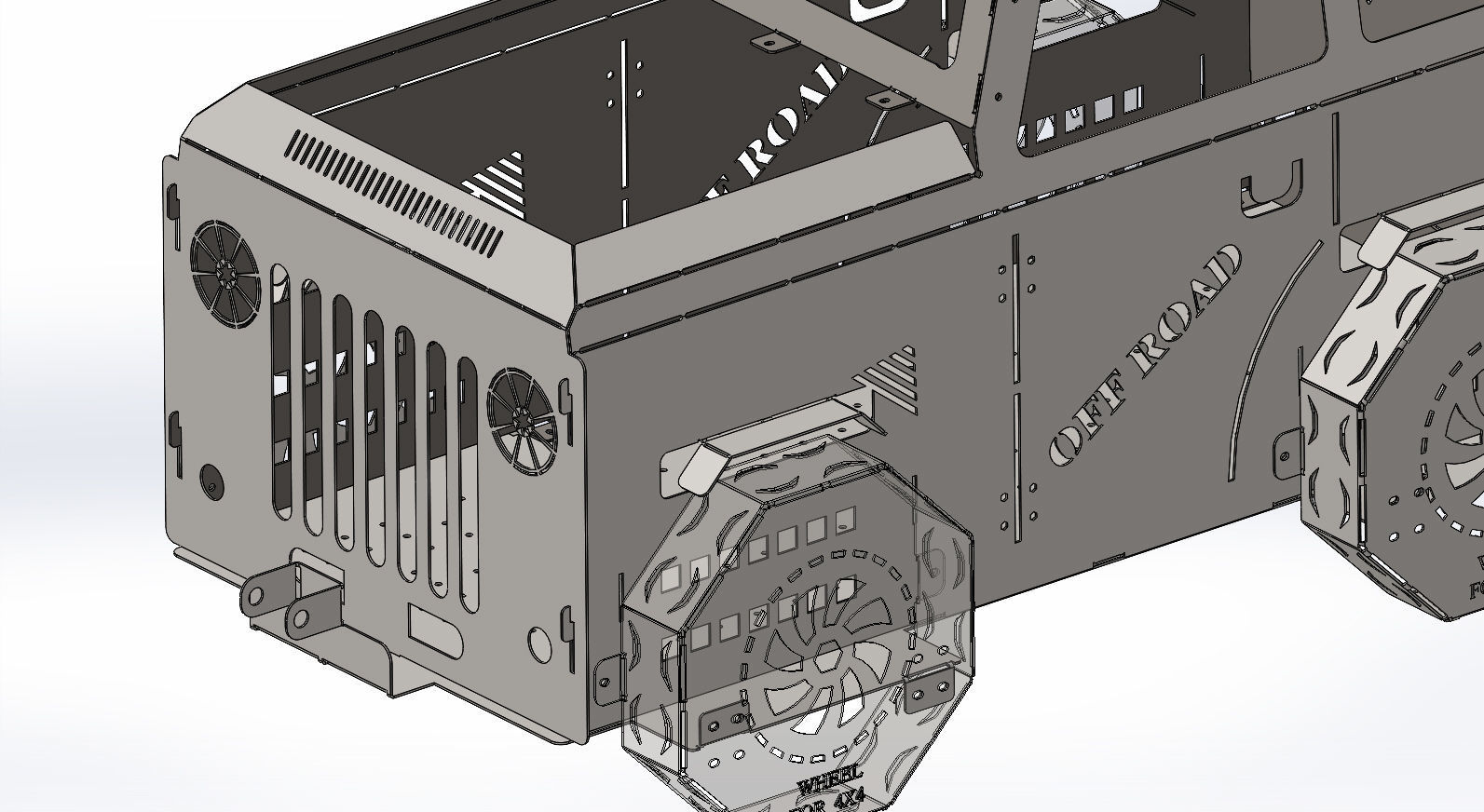 Jeep Fire Pit Dxf and Step Barbecue Dxf For Laser Cutting 3D print model_4