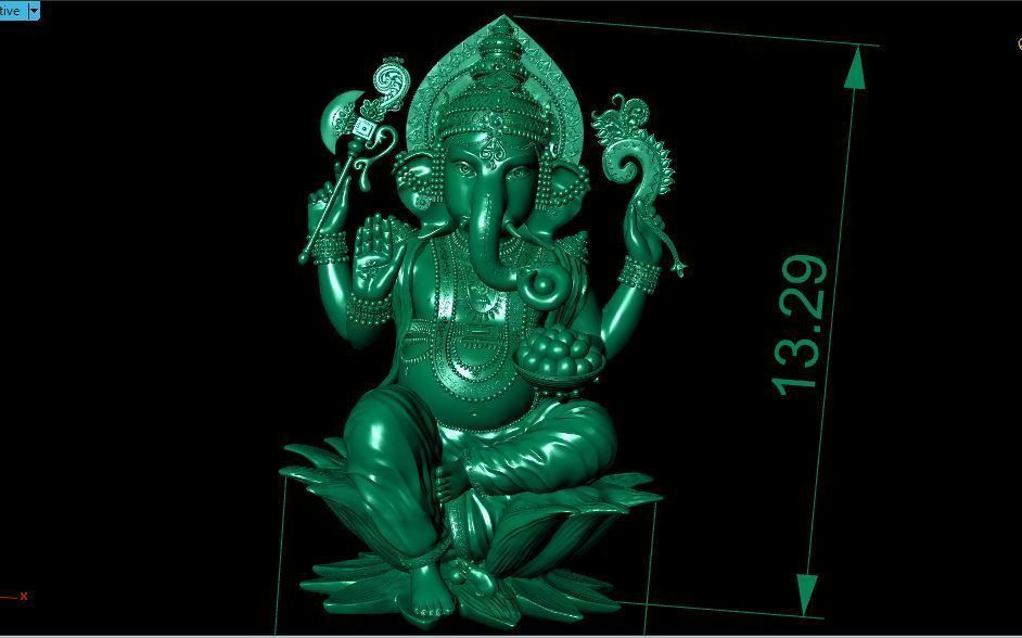 PENDANTS statue of lord ganesha 3D print model_4