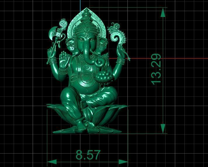 PENDANTS statue of lord ganesha 3D print model_2