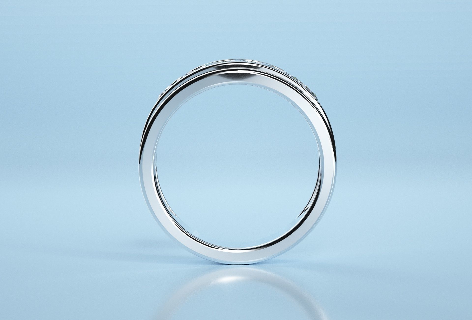 7 Circle Stone Band  3D print model_6