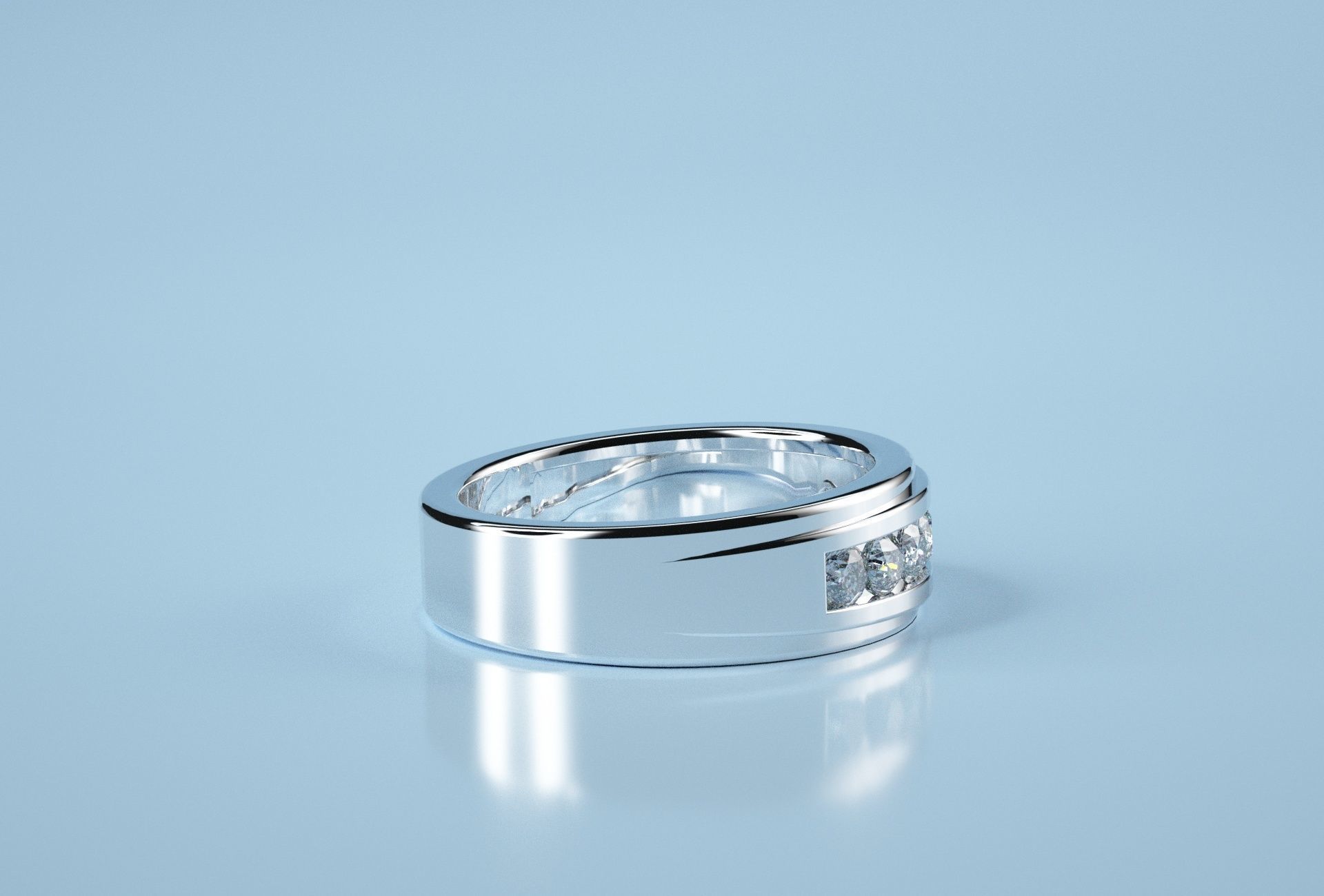 7 Circle Stone Band  3D print model_3