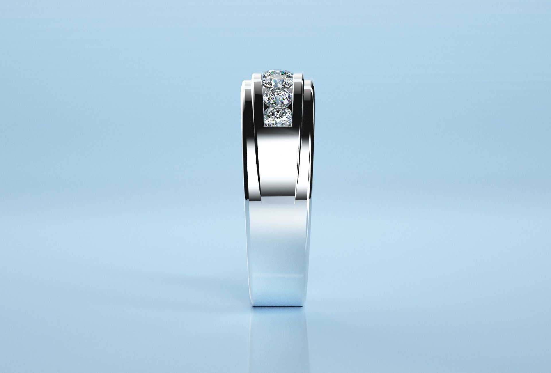 7 Circle Stone Band  3D print model_7