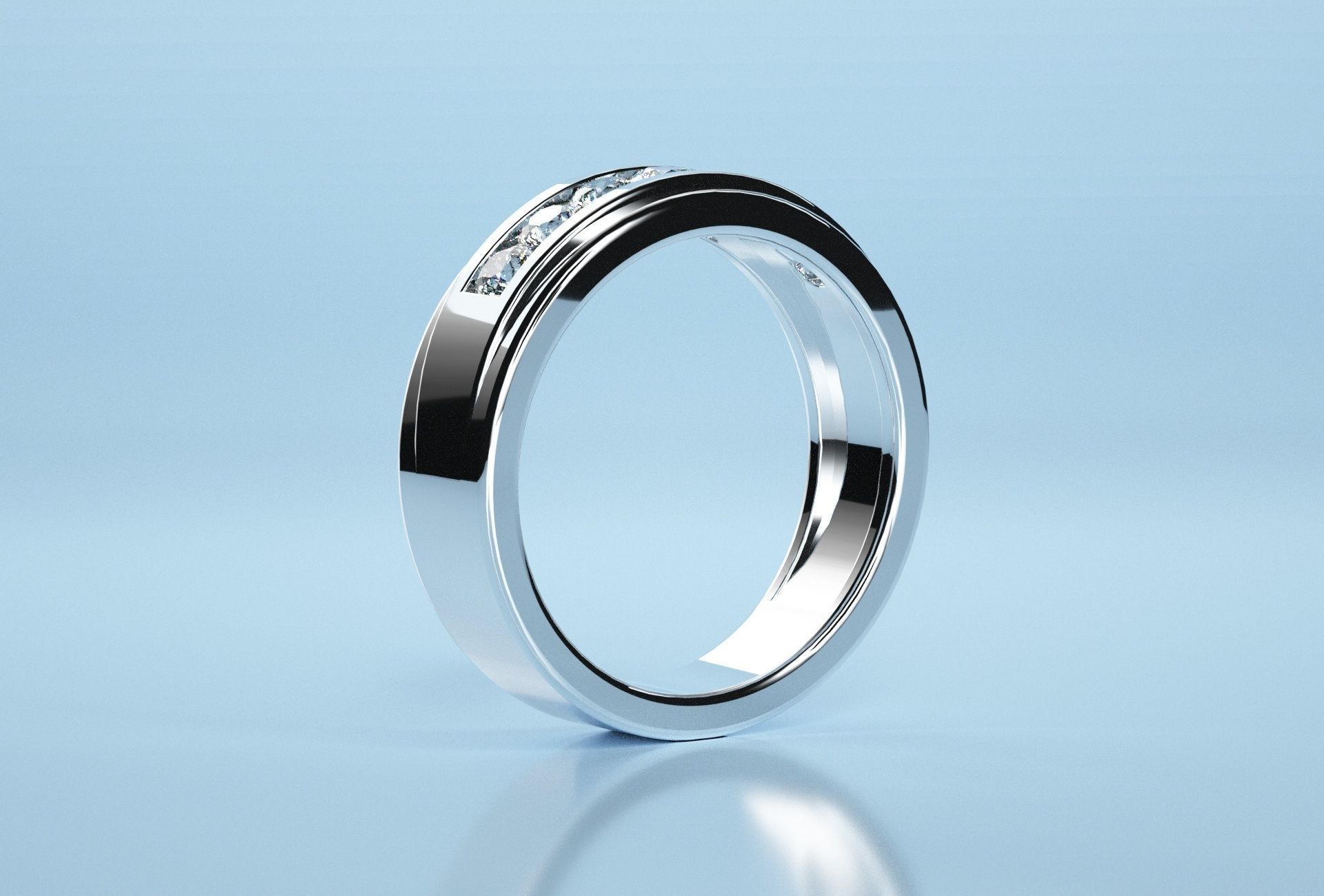 7 Circle Stone Band  3D print model_8