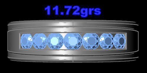 7 Circle Stone Band  3D print model_9