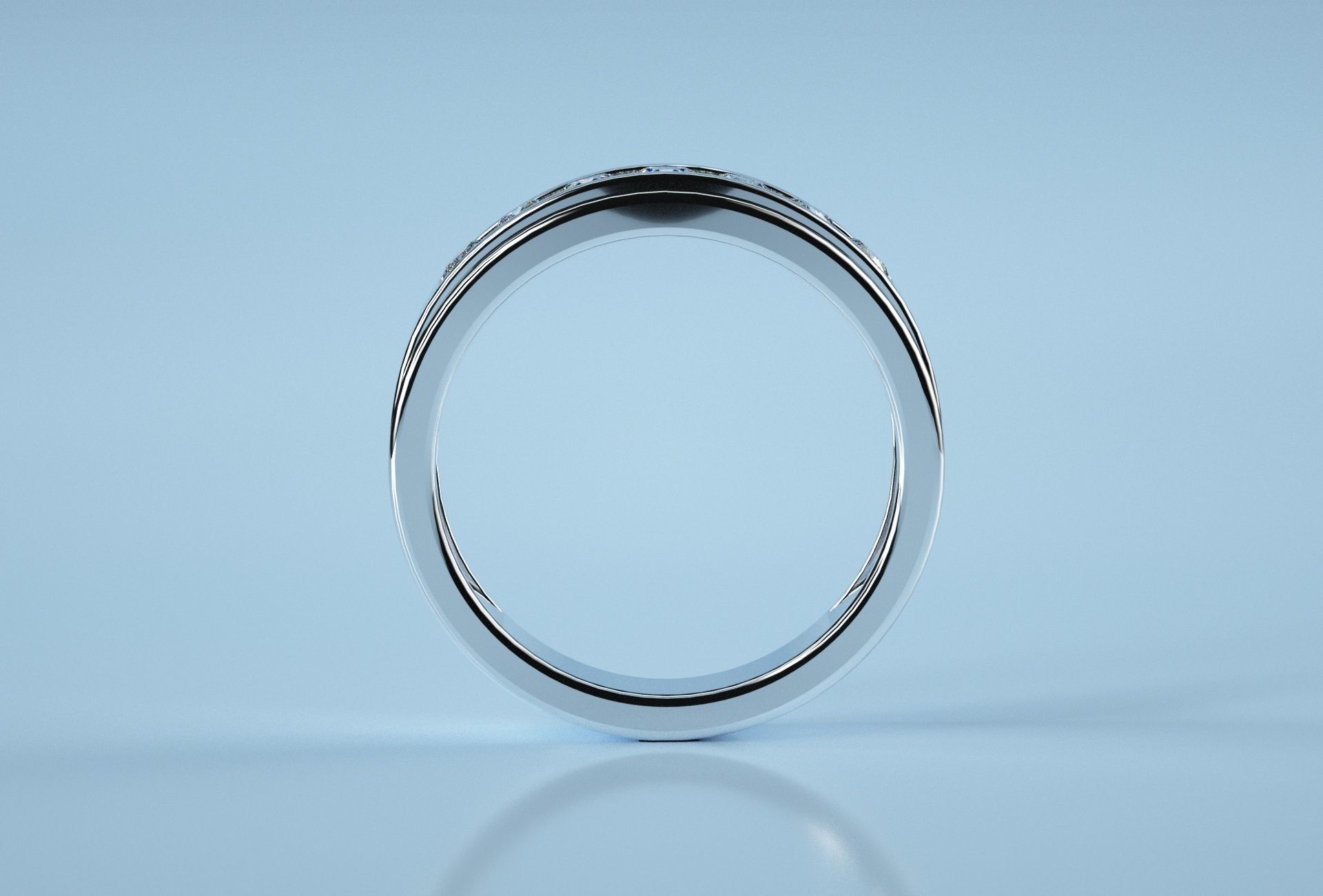 7 Circle Stone Band  3D print model_4