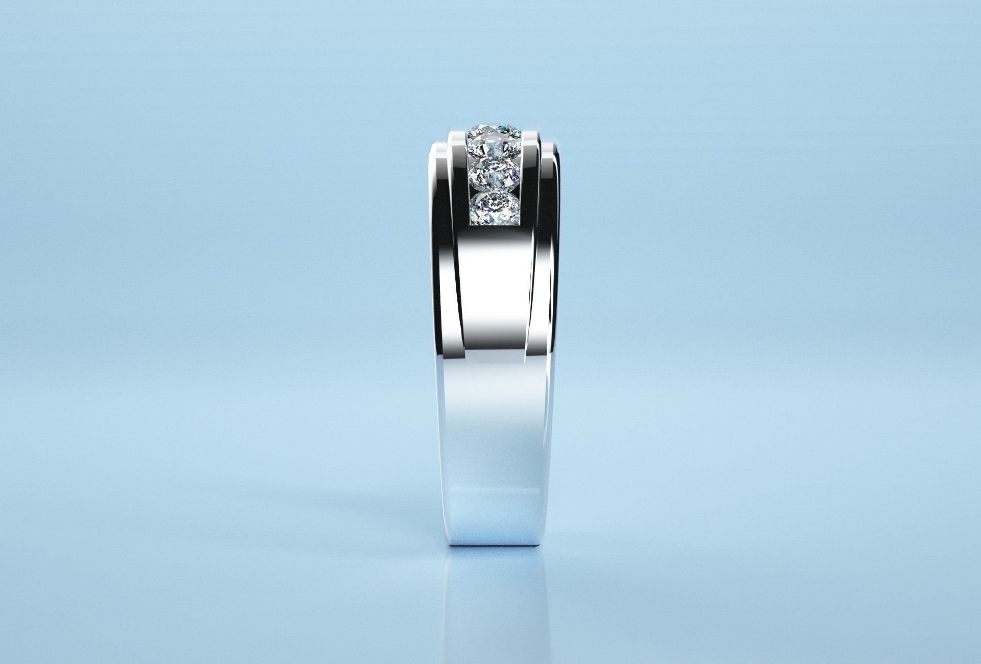 7 Circle Stone Band  3D print model_5