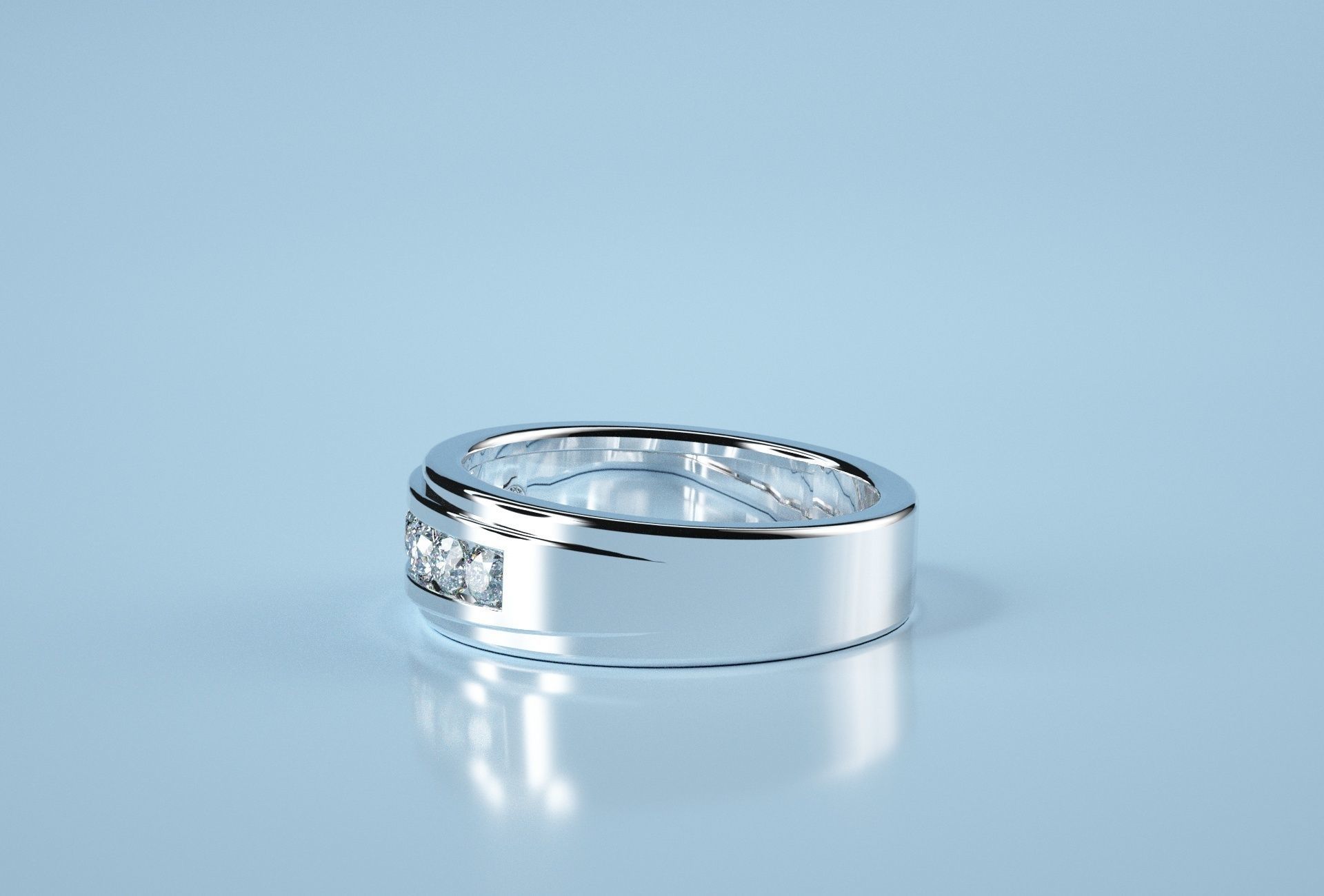 7 Circle Stone Band  3D print model_1