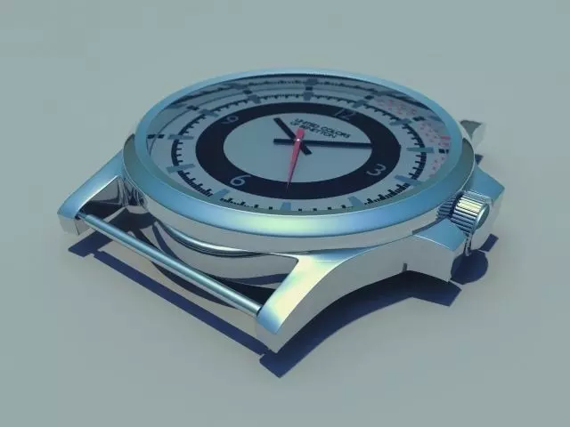 watch silver 3D model_0